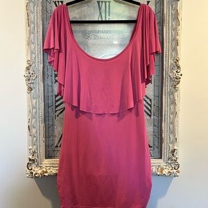 2 for $20 BABY PHAT - Baby Phat Pink Flowy Ruffle Plus Size Top